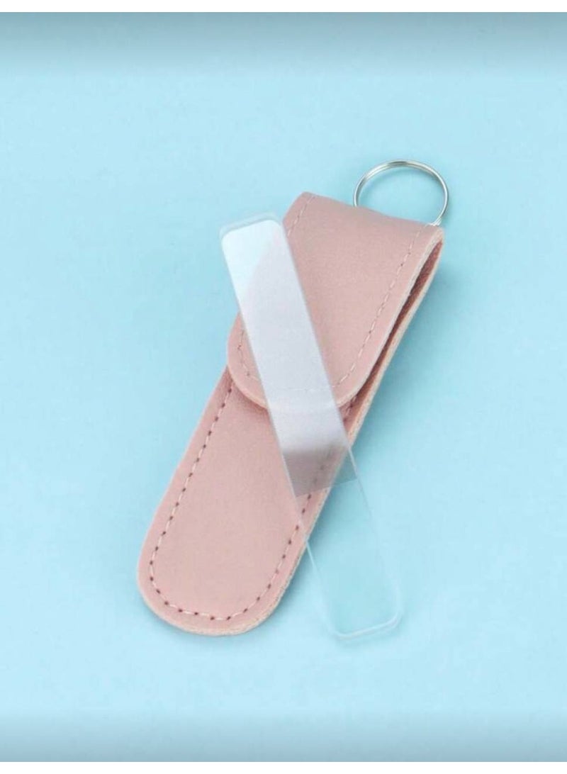 KI Nano Glass Nail File With Pink Keychain Case | Shine And Elegance In Your Bag - Image 1